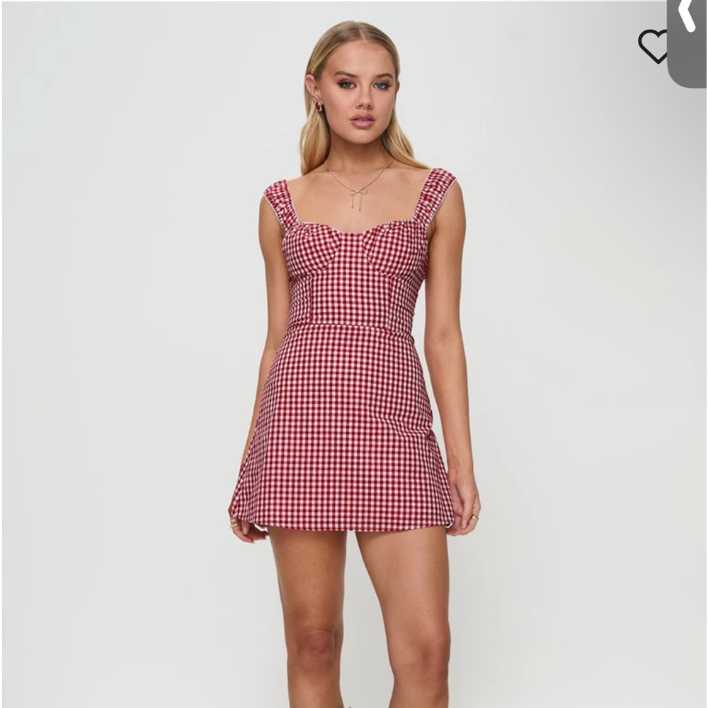 Princess Polly Faubert Mini Dress Red Gingham